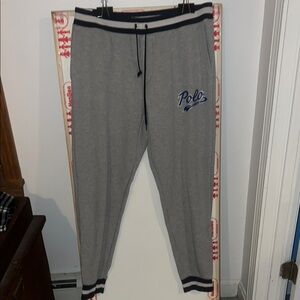 Polo by Ralph Lauren Gray Joggers with Navy Accents